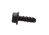 Black screw on a white background
